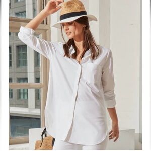 Lysse White Long Sleeve Shirt Blouse